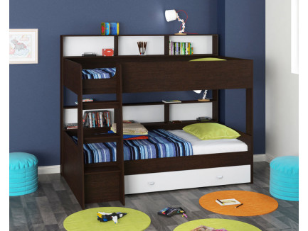 Двухъярусная кровать с бортиками Golden Kids-1, спальные места 200х90 см